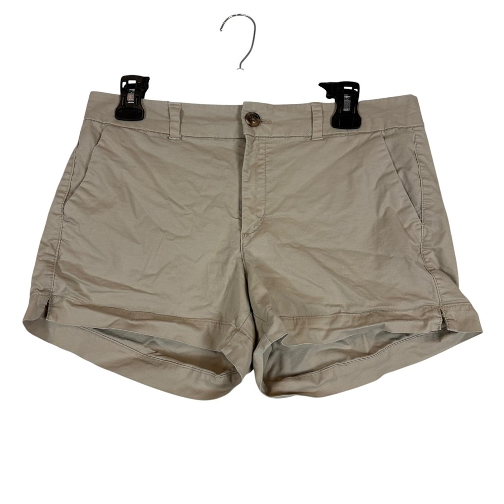 Old Navy Shorts Womens 8 Beige Everyday Short Chino Twill 3 Inseam Stretch